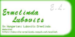 ermelinda lubovits business card